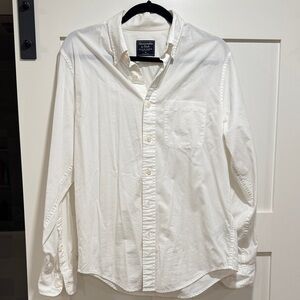 Abercrombie & Fitch Cream Button-Down Shirt